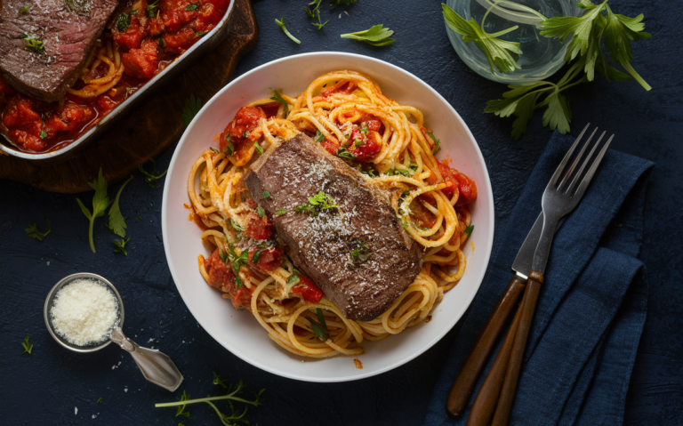 steak and pasta