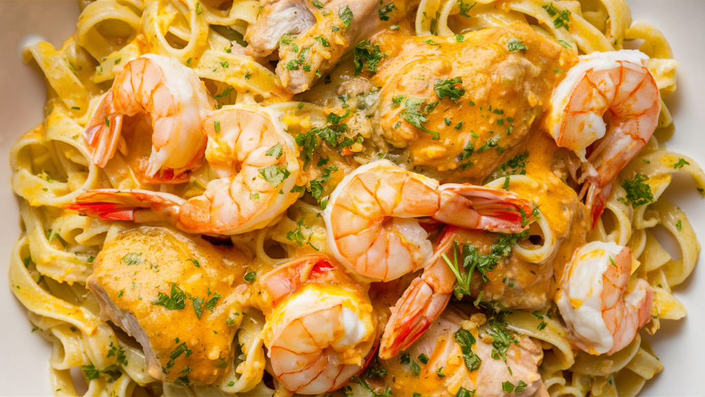 Chicken and Shrimp Alfredo
