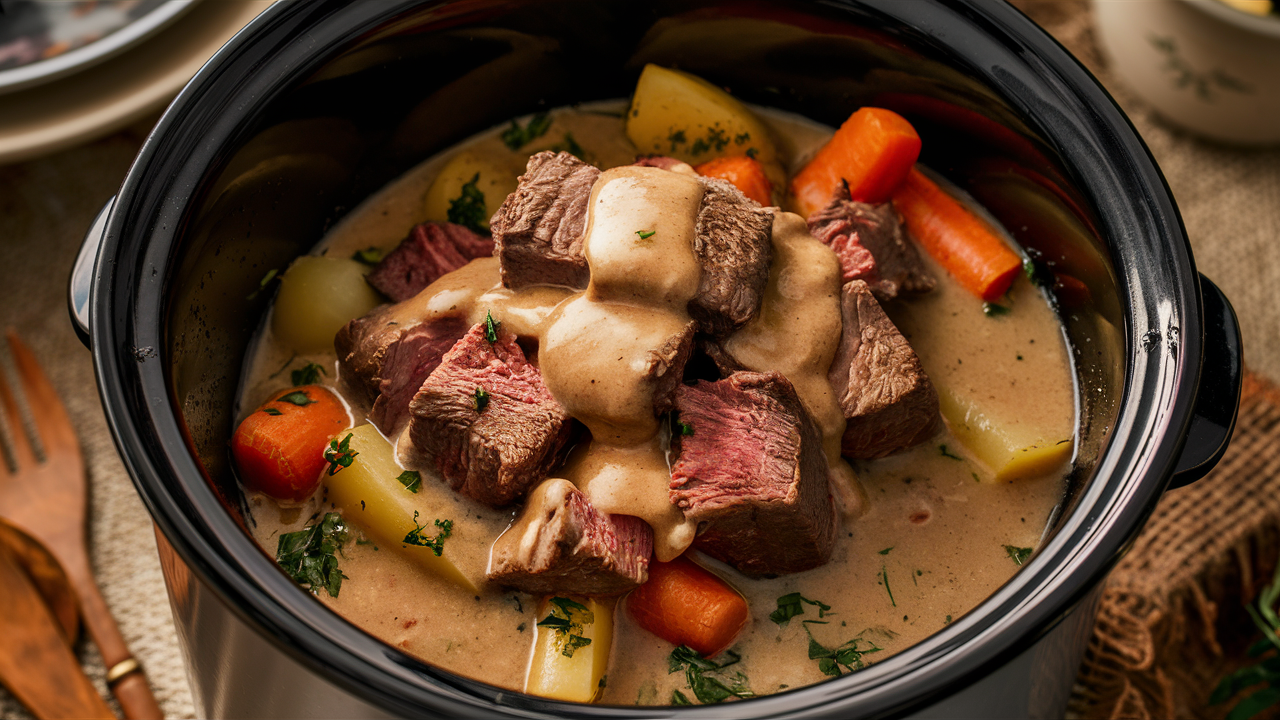 Crock Pot Bucket Steak